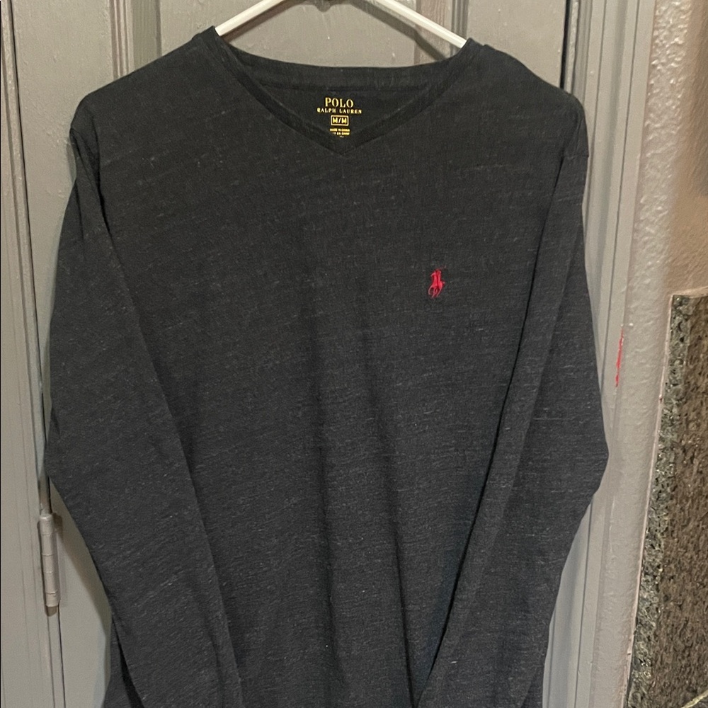 Polo by Ralph Lauren Men's Dark Gray Long Sleeve Shirt